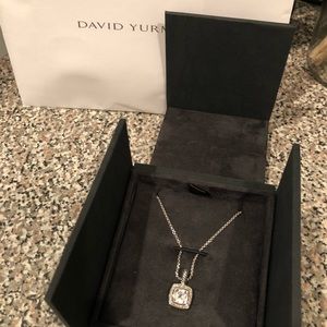 David Yurman White Topaz and Diamond Necklace